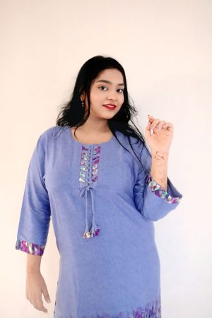 Co-Ord Set, Outfit, Cotton fabrics, Blue Color