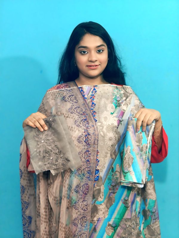 Unstitched Three Piece Charizma Reem ENB printed lawn - Image 3