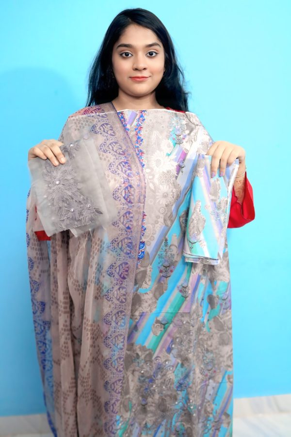 Unstitched Three Piece Charizma Reem ENB printed lawn - Image 4
