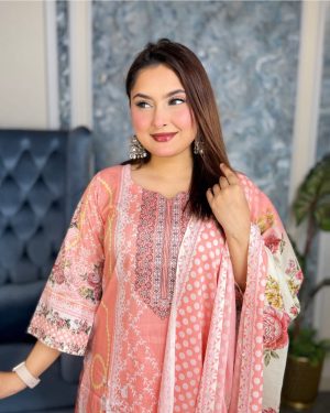 Premium Cotton Digital Print Unstitched 3-Piece Collection
